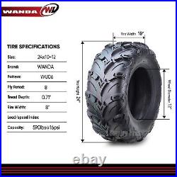 SET 2 PREMIUM WANDA ATV UTV TIRES 24x10-12 24x10x12 8PR MUD SLING