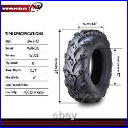 SET 2 PREMIUM WANDA ATV UTV TIRES 24x8-12 24x8x12 8PR MUD SLING