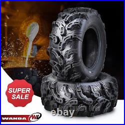 SET 2 WANDA ATV/UTV Tire 25x10-12 25x10x12 6PR Ultra Deep Tread Mud