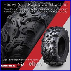 SET 2 WANDA ATV/UTV Tire 25x10-12 25x10x12 6PR Ultra Deep Tread Mud