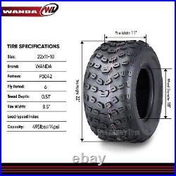 SET 2 WANDA SPORT ATV TIRES 22X11-10 22x11x10 6PR KNOBBY