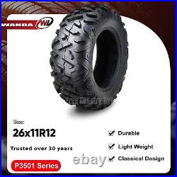 SET 2 WANDA UTV ATV TIRES RADIAL AT 26X11R12 8PR Radial Bighorn Style 26X11-12