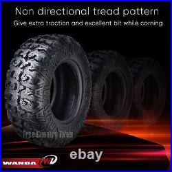 Set 2 Premium Wanda ATV UTV Tires 27x9R14 Radial 8PR Side Scuff Guard