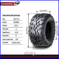 Set 2 WANDA ATV UTV Tires 26x11-14 26x11x14 6PR LT MUD