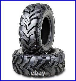 Set 2 WANDA UTV ATV Tires 27x9-14 27x9x14 8-Ply Solid Mud 20mm tread