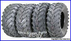 Set 4 ATV Tires 22x7-11 & 22x10-9 /6PR Honda Recon 250 Suzuki Ozark -10333/10334