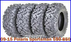 Set 4 ATV UTV Tires 26x8-14 & 26x10-14 for 09-15 Polaris Sportsman 550 850