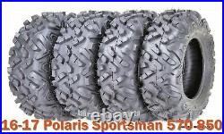 Set 4 ATV UTV Tires 26x8-14 & 26x10-14 for 16-17 Polaris Sportsman 570 850