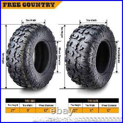 Set 4 FREE COUNTRY Premium ATV/UTV Tires 27x9-12 & 27x11-12 8PR withScuff Guard