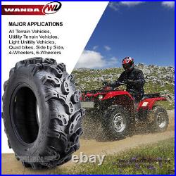 Set 4 Premium WANDA ATV/UTV tires 25x8-12 25x8x12 Front & Rear Ultra Mud