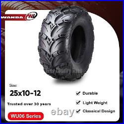 Set 4 Premium Wanda Atv Utv Tires 25x10-12 25x10x12 8pr Mud Sling