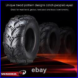 Set 4 Premium Wanda Atv Utv Tires 25x10-12 25x10x12 8pr Mud Sling