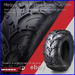 Set 4 Premium Wanda Atv Utv Tires 25x10-12 25x10x12 8pr Mud Sling