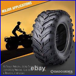 Set 4 ROAD GUIDER ATV/UTV Tires 25x10-12 25x10x12 6PR MUD