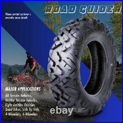 Set 4 Roadguider ATV UTV Tires 25x8-12 25x8x12 & 25x10-12 25x10x12 6PR