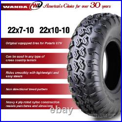 Set 4 WANDA ATV UTV Tires 22x7-10 & 22x10-10 for Arctic Cat 150 250