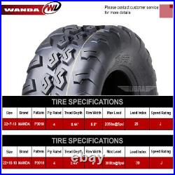 Set 4 WANDA ATV UTV Tires 22x7-10 22x7x10 & 22x10-10 22x10x10 4PR