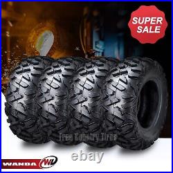 Set 4 WANDA ATV UTV Tires 25x8-12 25X8X12 6PR Bighorn Style All Terrain