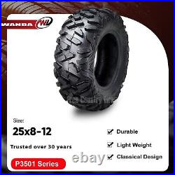 Set 4 WANDA ATV UTV Tires 25x8-12 25X8X12 6PR Bighorn Style All Terrain