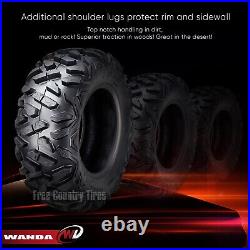 Set 4 WANDA ATV UTV Tires 25x8-12 25X8X12 6PR Bighorn Style All Terrain