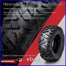 Set 4 WANDA ATV UTV Tires 25x8-12 25X8X12 6PR Bighorn Style All Terrain