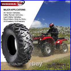 Set 4 WANDA All Terrain UTV ATV Tires 26x9-12 for 10-16 Kawasaki Mule 610 4x4 XC