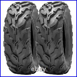 Set Of 2 6Ply 25x8-12 ATV UTV Mud Tires 25x8x12 All Terrain Heavy Duty 25x8 12