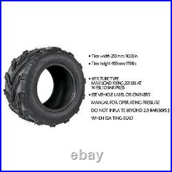 Set of 2 20x10-10 ATV UTV Rear Tire 4 Ply Rated 20x10x10 20x10.00-10 Tubeless