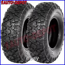 Set of 2, 25x8-12 ATV Tires, 6Ply 25x8x12 205/80-12 All Terrain UTV Front Tyres