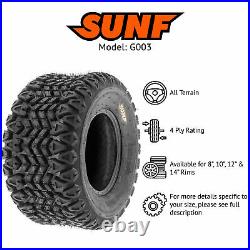 Set of 2, SunF 22x11-10 22x11x10 22-11-10 4PR ATV Golf Cart All Trail Turf Tires