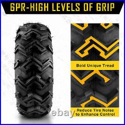 Set of 2pcs ATV UTV TIRES 25X8-12 25X8X12 6PR DURABLE DEEP TREAD All Terrin