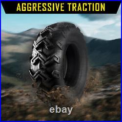 Set of 2pcs ATV UTV TIRES 25X8-12 25X8X12 6PR DURABLE DEEP TREAD All Terrin