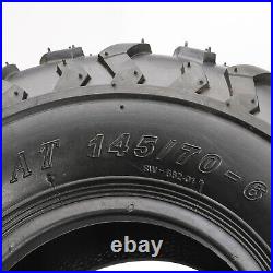 Set of 4, 145/70-6 & 16x8-7 Tires Tubeless Go Kart ATV UTV 4 Ply For 50cc-125cc