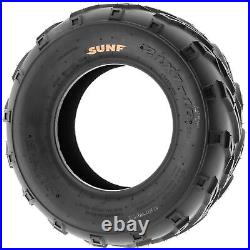 Set of 4, 16x6-8 16x6x8 ATV UTV Tubeless 6 Ply Tires for 8 Rims SunF A004