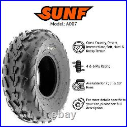 Set of 4, 18x7-7 18x7x7 ATV UTV Tubeless 4 Ply Tires for 7 Rims SunF A007