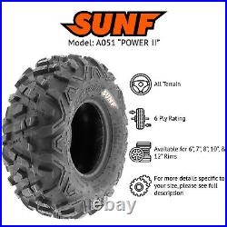 Set of 4, 18x7-7 18x7x7 ATV UTV Tubeless 6 Ply Tires for 7 Rims SunF A051