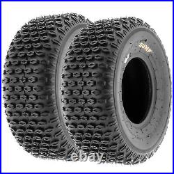 Set of 4, 19x7-8 & 18x9.5-8 Replacement ATV UTV 6 Ply Tires A012 by SunF