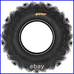 Set of 4, 19x7-8 & 18x9.5-8 Replacement ATV UTV Tires 6 Ply A051 by SunF