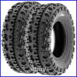 Set of 4, 21x7-10 & 20x10-9 Replacement ATV All Trail 6 Ply Tires A027 by SunF