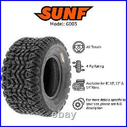 Set of 4, 21x7-10 & 22x11-10 Replacement ATV UTV Tires 4 Ply G003 by SunF