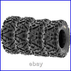 Set of 4, 24x8-11 & 24x10-11 Replacement ATV UTV SxS 6 Ply Tires A033 by SunF