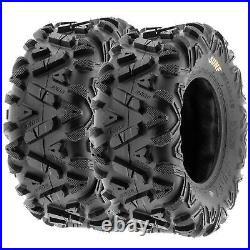 Set of 4, 24x8-11 & 24x10-11 Replacement ATV UTV SxS 6 Ply Tires A033 by SunF