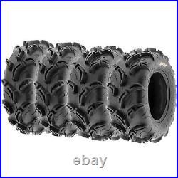 Set of 4, 25x8-12 & 25x10-12 Replacement ATV UTV Tires 6 Ply A048 by SunF