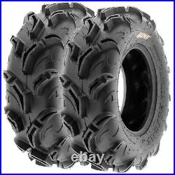 Set of 4, 25x8-12 & 25x10-12 Replacement ATV UTV Tires 6 Ply A048 by SunF