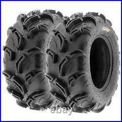 Set of 4, 25x8-12 & 25x10-12 Replacement ATV UTV Tires 6 Ply A048 by SunF