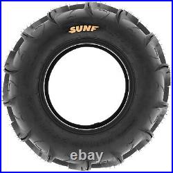 Set of 4, 25x8-12 & 25x10-12 Replacement ATV UTV Tires 6 Ply A048 by SunF