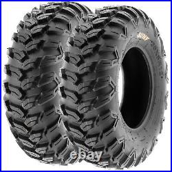 Set of 4, 25x8R12 & 25x10R12 Replacement ATV UTV Tires 6 Ply A043 by SunF