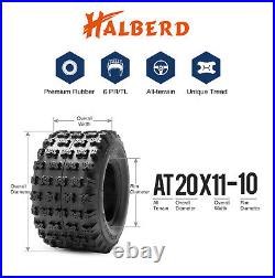 Set of 4 ATV Tires 22x7-10 20x11-10 Replacement Front Rear 22x7x10 20x11x10 Tire