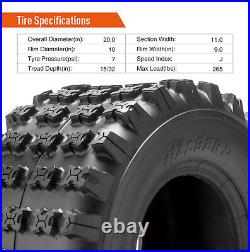 Set of 4 ATV Tires 22x7-10 20x11-10 Replacement Front Rear 22x7x10 20x11x10 Tire