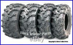 Set of 4 Premium ATV Tires 27x9-12 Front 27x12-12 Rear 6PR P375 Ultra Deep Tread